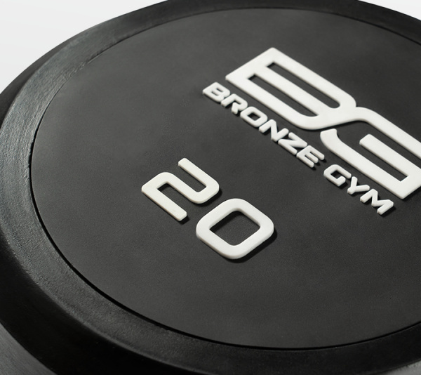 Обрезиненная гантель Bronze Gym 20 кг BG-PA-DB-R200